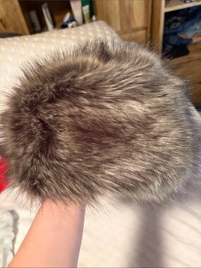 Faux Fur Lined Winter Hat - Brown